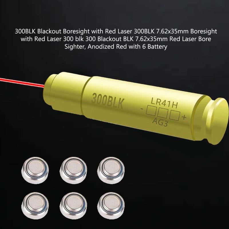 Gotical 300BLK Blackout Boresight with Red Laser 7.62x35mm Bore Sighter, 6 Batteries - Image 4